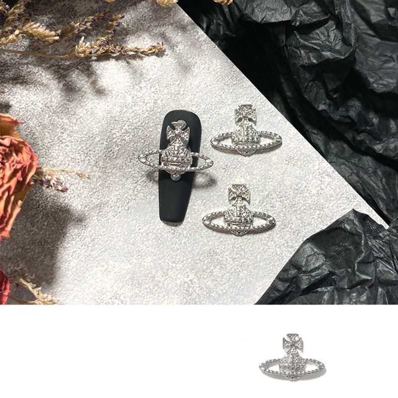 Set 10 Phụ Kiện Trang Trí Móng Tay 3d Phong Cách Gothic Cổ Điển Charms