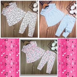 Combo 3 bộ tay ngắn + quần dài cho bé gái