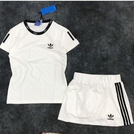 Set/bộ Short tập thể thao nữ đen trắng, bộ tập gym, boxing, cầu lông, bóng bàn, tennis, run, walking, aerobic  ྇