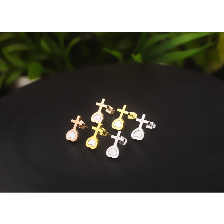 Bông tai Thiên tâm cẩm xà cừ ánh 7 màu đẹp, quyến rũ  - Đem lại may mắn cho người đeo - Tặng hộp đựng xinh xắn