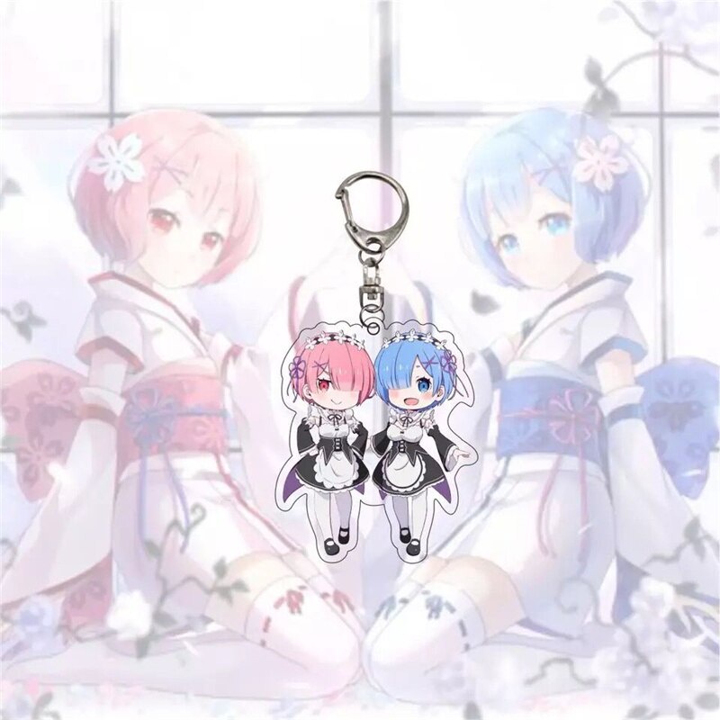 Móc khóa Re:Zero Bắt đầu lại ở thế giới khác móc khoá phụ kiện túi xách balo móc khoá bằng arcrylic