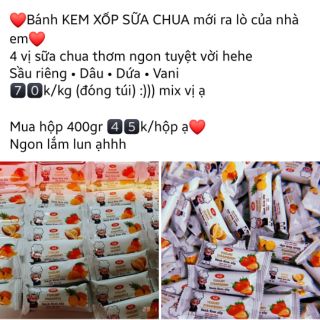 Bánh kem xốp sữa chua nhiều vị