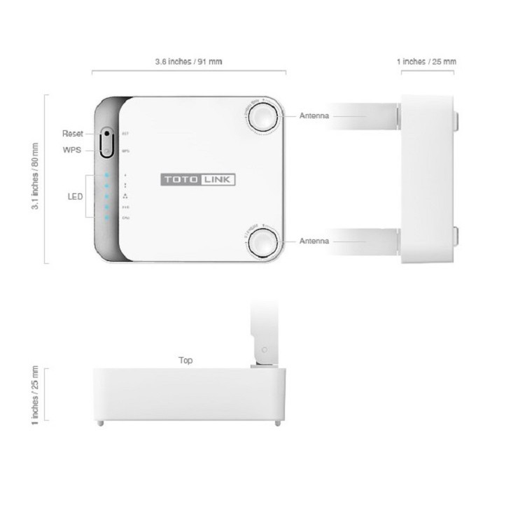 Router WiFi 300Mbps TOTOLINK N200RE-V4/ V5 (Trắng) - Hãng Chính Hãng