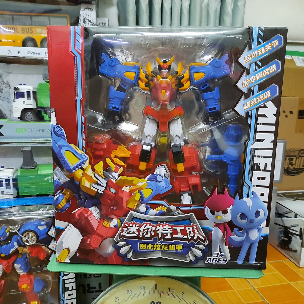 Mô hình miniforce robot Preta hỏa thần đồ chơi biệt đội siêu nhân nhí