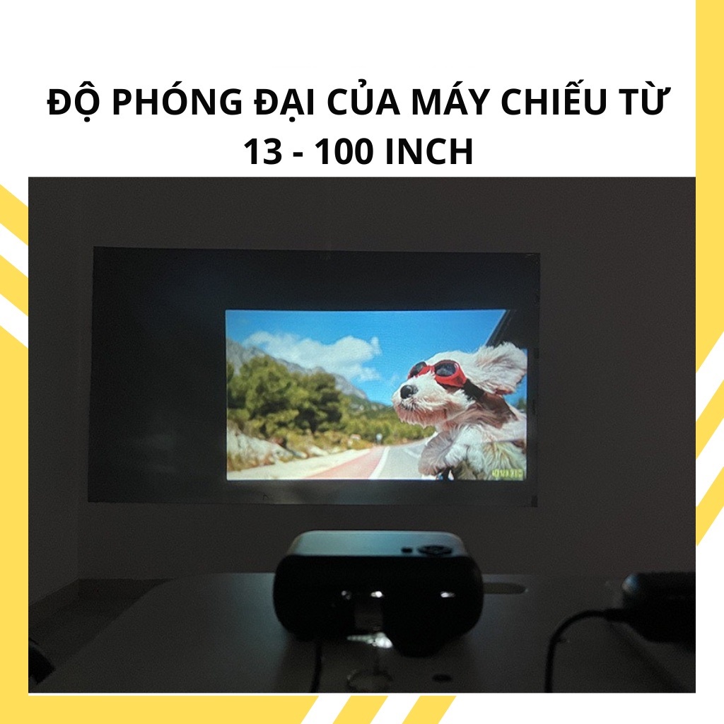 Máy chiếu mini LED tại nhà, máy chiếu full HD1080p, kết nối không dây qua Wifi - SET2176