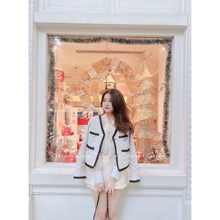 Áo voan cổ nơ, cv tafta be