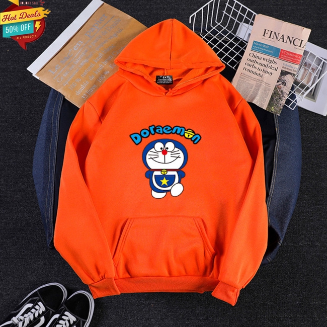 ✨áo trùm đầu✨Áo hoodie in hình Doraemon thời trang dễ thương | BigBuy360 - bigbuy360.vn