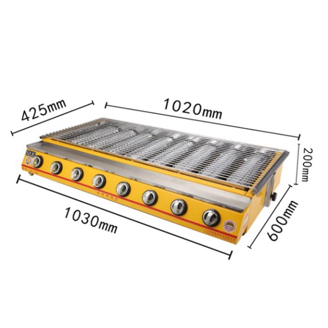 [Mã 44ELSALE1 giảm 5% đơn 3TR] Bếp nướng hải sản bằng gas, nướng thịt bbq 8 đầu đốt loại lớn ETON ET-K288