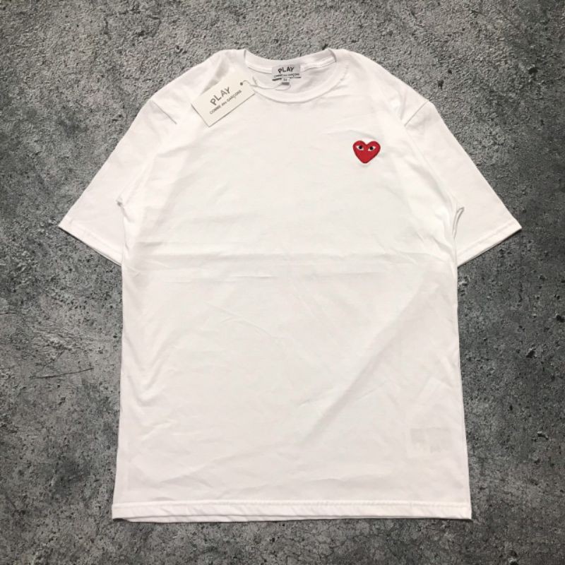 Áo Thun Ngắn Tay In Chữ Cdg Play Comme Des Garcons Cá Tính