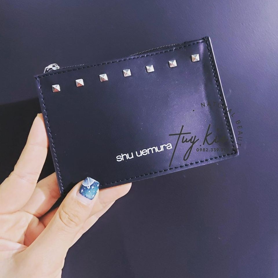 Ví đựng thẻ Shu Uemura Card Holder Nền Đen