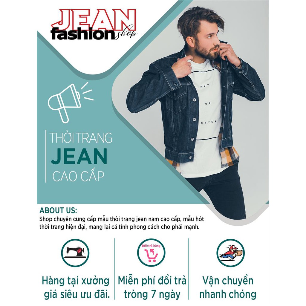 Quần short jean nam cao cấp vải dày đẹp chuẩn ảnh thật như hình