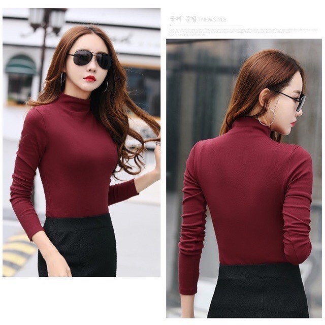 Áo giữ nhiệt nữ cổ cao siêu ấm | BigBuy360 - bigbuy360.vn