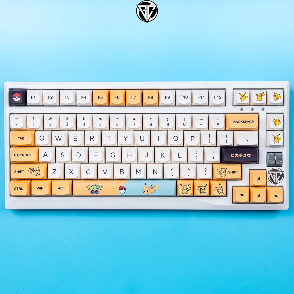 Keycap Pikachu XDA 140 nút bàn phím cơ Thick PBT