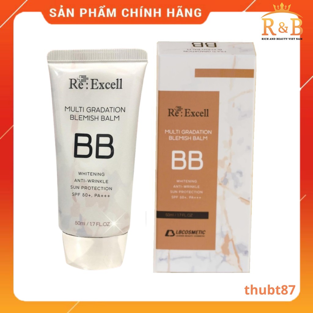 Gói Kem nền Bbcream Re:Excell Multi Gradation Blemish Balm R&B chống nắng, che khuyết điểm và làm kem lót