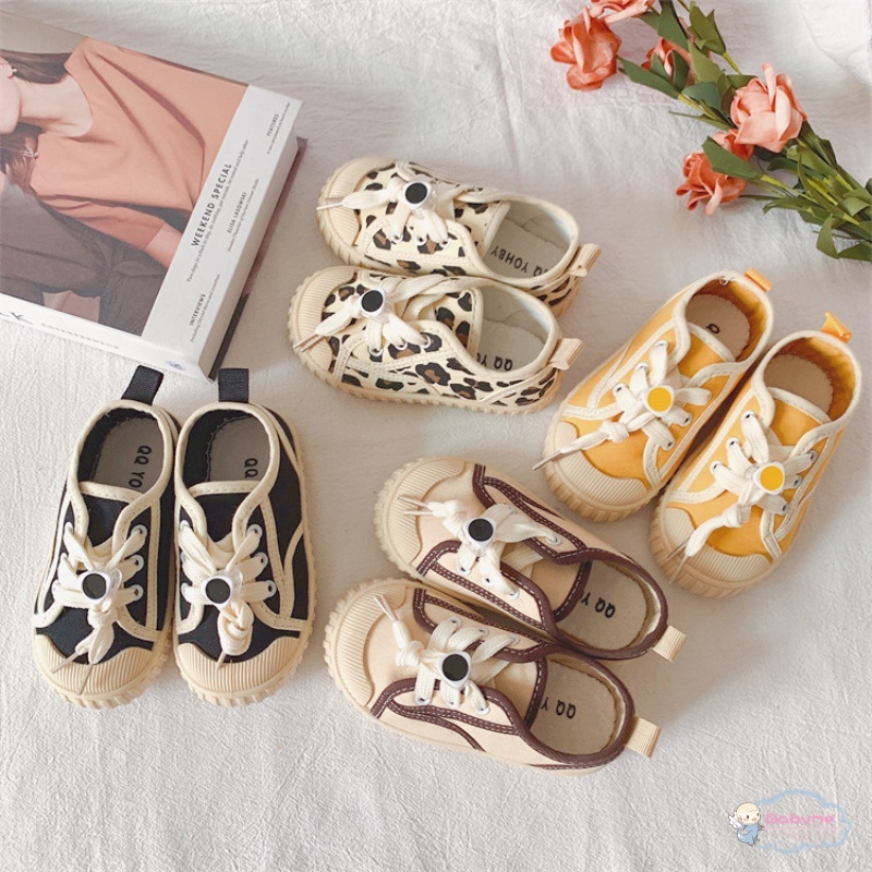 Giày Canvas Đế Mềm Thoáng Khí Phong Cách Hàn Quốc Cho Bé