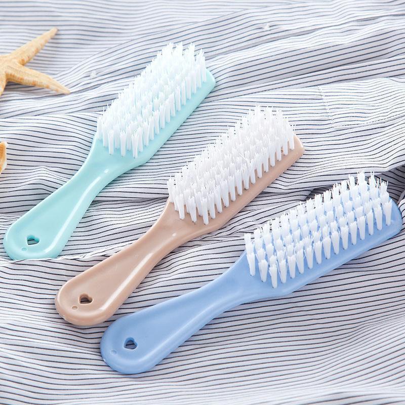 Bàn chải chà giày lông mềm cán dài có móc treo tiện dụng cho hộ gia đình, Bàn chải chà giày, giặt quần áo, cọ giặt giày