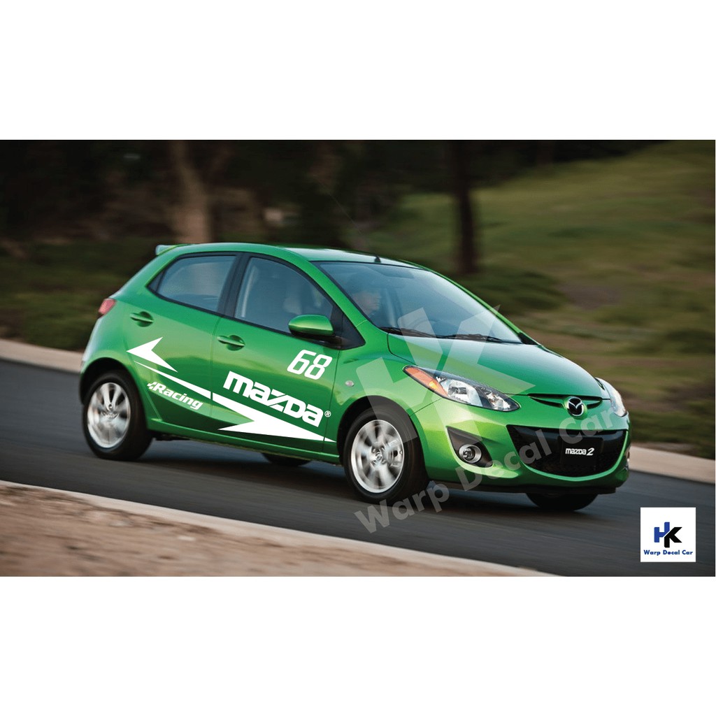 Tem xe Mazda 2- decal Mazda 2 phong cách thể thao