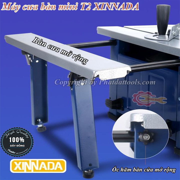 Máy cưa bàn mini XINNADA T2-Công suất 1800W-Có bàn cưa mở rộng-Bảo hành 6 tháng