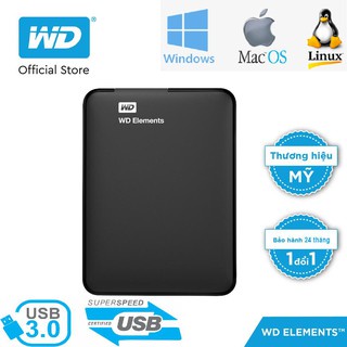 Ổ Cứng Di Động WD Elements 1TB-2TB-500gb-320GB USB 3.0[chính hãng bảo hành 36 tháng đổi mới]