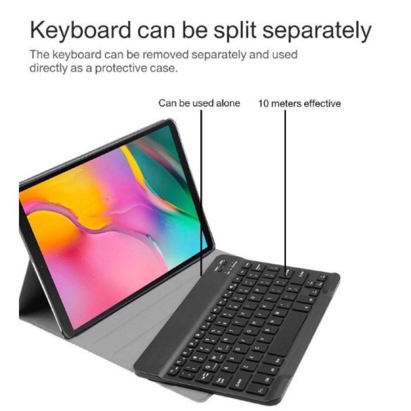 Bao da kèm bàn phím rời cho Samsung Galaxy Tab A7 Lite T225, Tab A7 10.4inch t500, T505