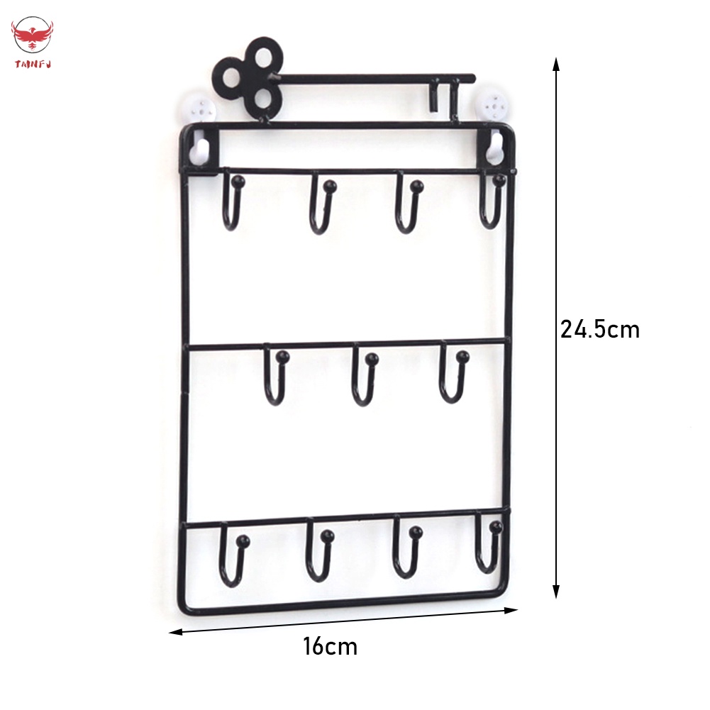 Giá Treo Chìa Khóa 11 Móc Bằng Sắt Gắn Tường Tiết Kiệm Không Gian Giá Đỡ