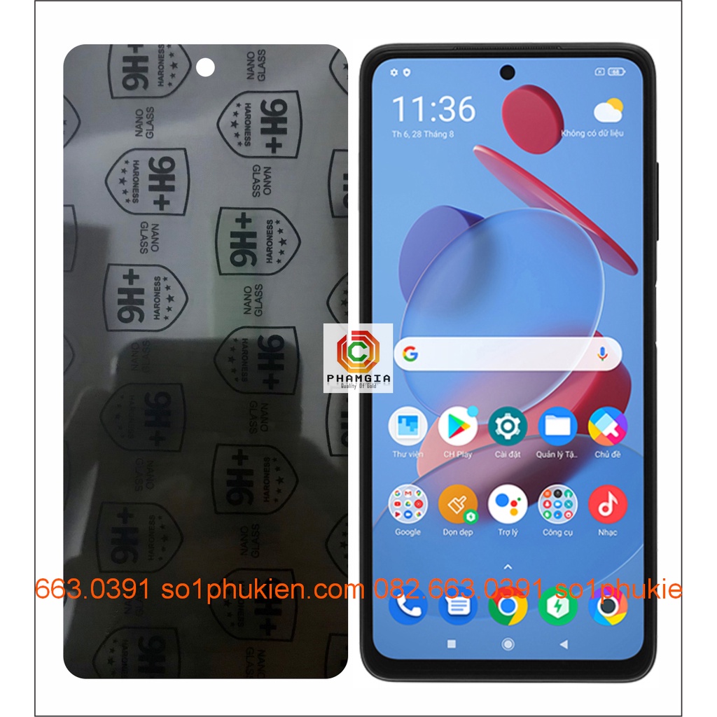 Dán cường lực chống nhìn trộm Xiaomi Poco X3 NFC dẻo siêu bền chống vỡ
