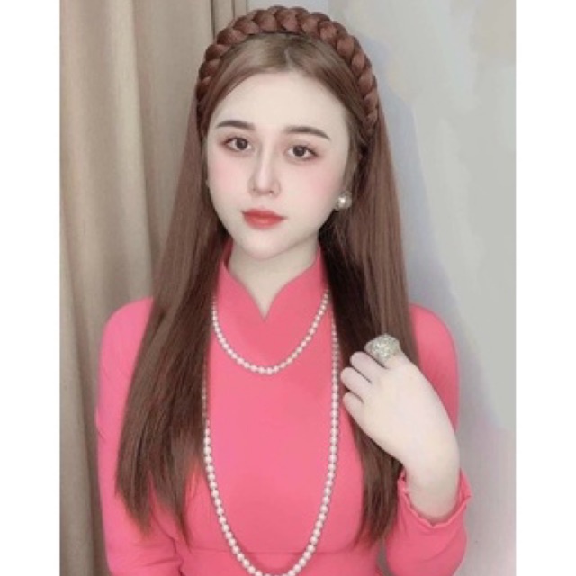 Tóc giả dính cài sẵn tóc bính phồng to ❤️freeship 50k❤️ hàng cao cấp