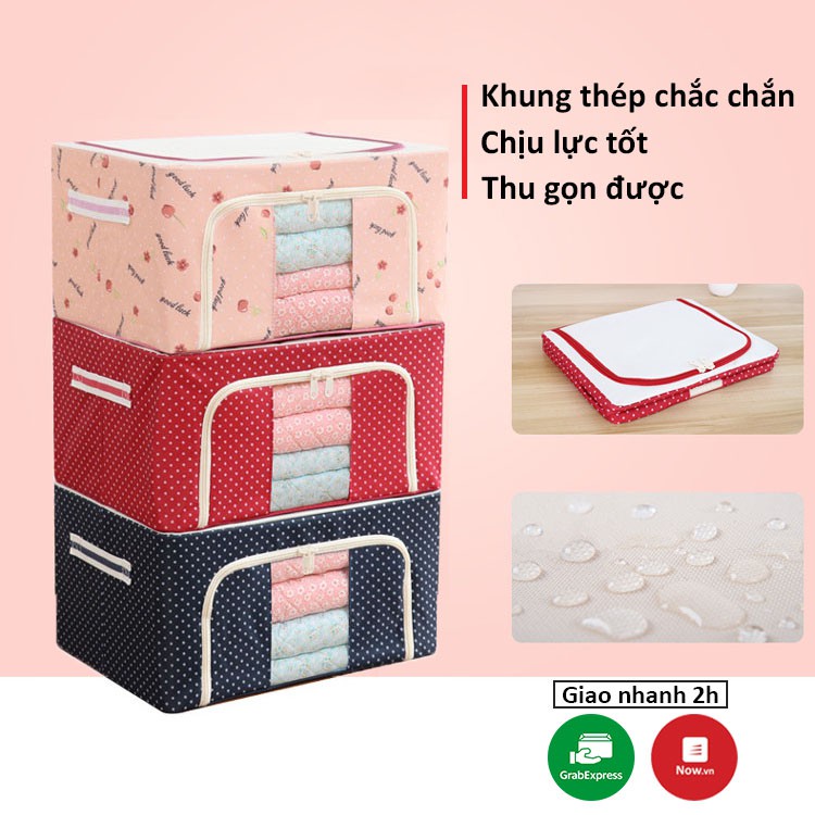 Túi Đựng Quần Áo Khung Thép Cao Cấp - Hộp Đựng Quần Áo, Chăn Màn, Đựng Đồ Chịu Lực Tốt, Chống Ấm Mốc Gọn Gàng