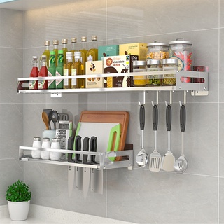 Kệ Gia Vị Nhà Bếp Inox 304 , Lắp Ráp Thông Minh, Kèm theo keo dán tường siêu dính.