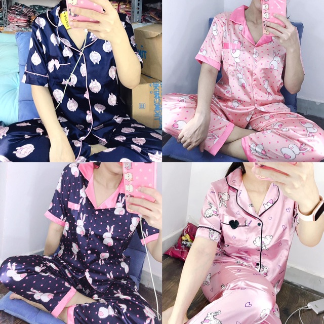 [Mã FASHIONT4WA2 giảm 10K đơn 50K] Đồ bộ pijama LỤA NTQD | BigBuy360 - bigbuy360.vn