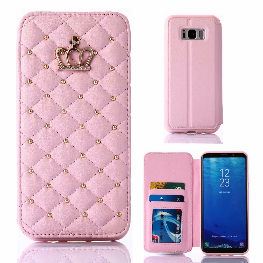 Samsung Galaxy  S5 S6 S7Edge S8 S9 S10Plus S10E S10 5g Model Crown Accents Rhinestone Accents