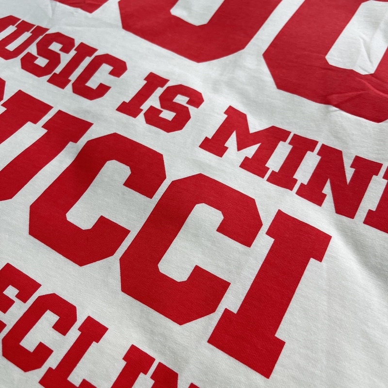 Áo Tee Gu*cci 100 Music Is Mine Màu Off-White