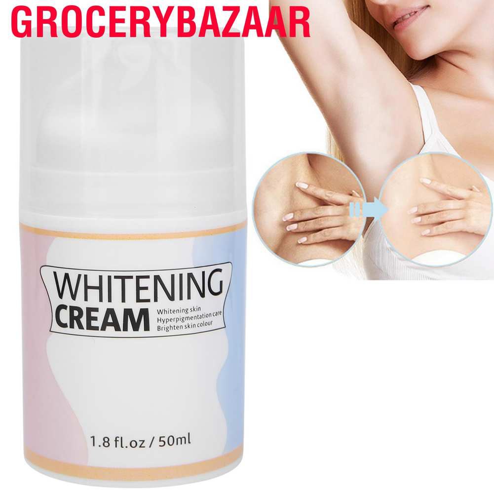 Grocerybazaar Whitening Cream Brightening Skin Tone Moisturizing Lightening for Knee Elbow Underarm 50ML