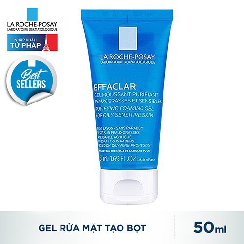 [ CHÍNH HÃNG] Sữa rửa mặt da dầu nhạy cảm và mụn La roche posay Effaclar 400ml, 50ml