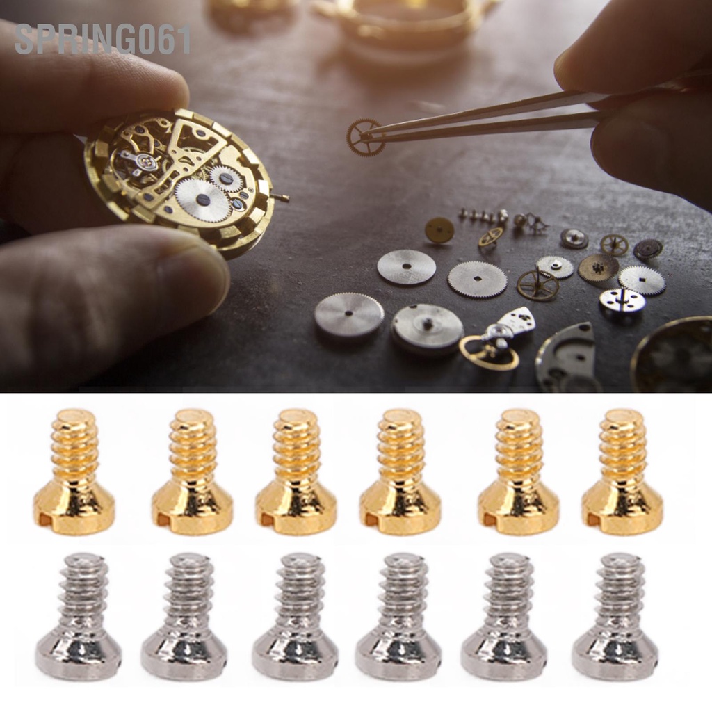 [Hàng Sẵn] Bộ 6 Ốc Vít Thay Thế Cho Mặt Lưng Đồng Hồ Thạch Anh【Spring 061】