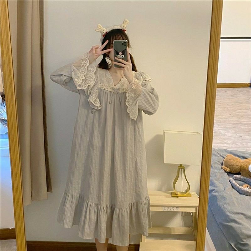 Đầm ngủ / mặc nhà pijama dài ulzzang order
