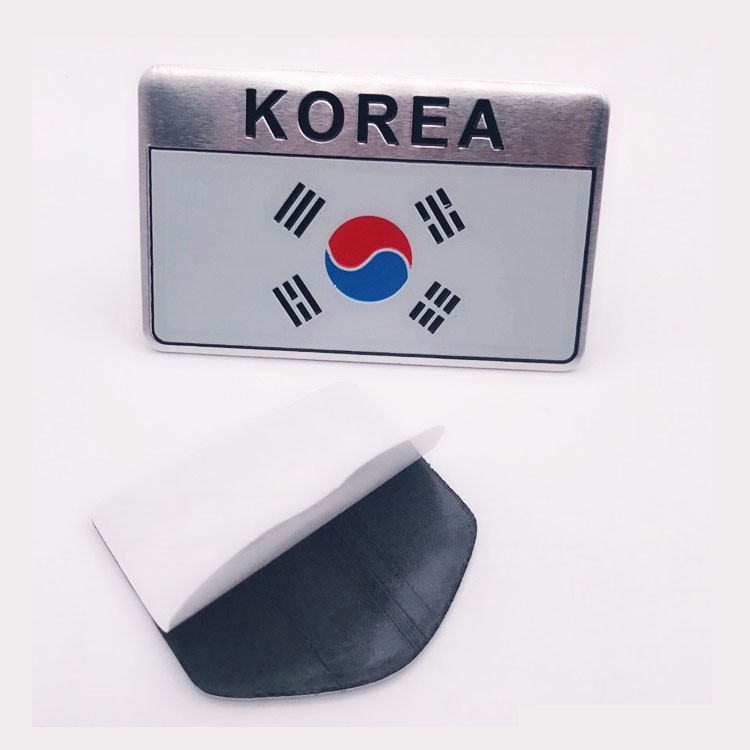 Logo Kim Loại Cờ Hàn Quốc 3D Dán Xe ô Tô MS-133