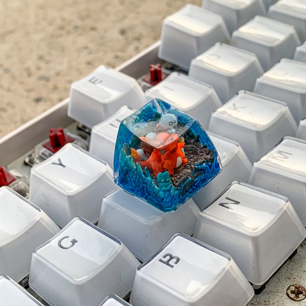Nút bàn phím cơ máy tính - Artisan keycap - Pokemon Keycap - Charmander Keycap