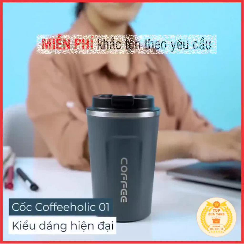 Ly giữ nhiệt Coffee Holic khắc tên theo yêu cầu TopGift CF5101 - Cốc giữ nhiệt Chính hãng SUS 304 | BigBuy360 - bigbuy360.vn