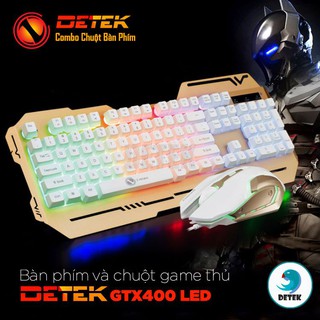 Combo bàn phím và chuột có dây thời trang Detek GTX400 LED