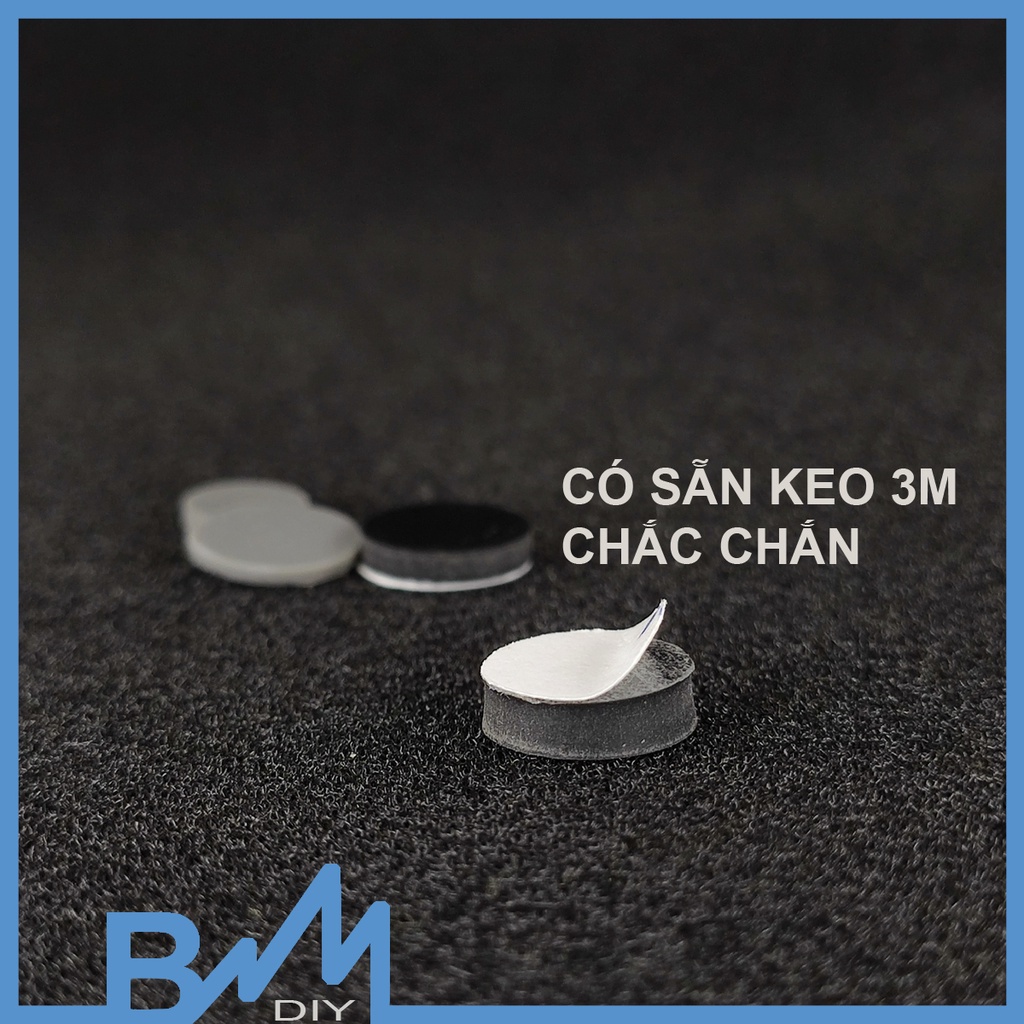 Combo 4 chân loa silicone có sẵn keo - chân dán chống trượt - miếng dán chống sốc - chống va chạm - chân kê cao su