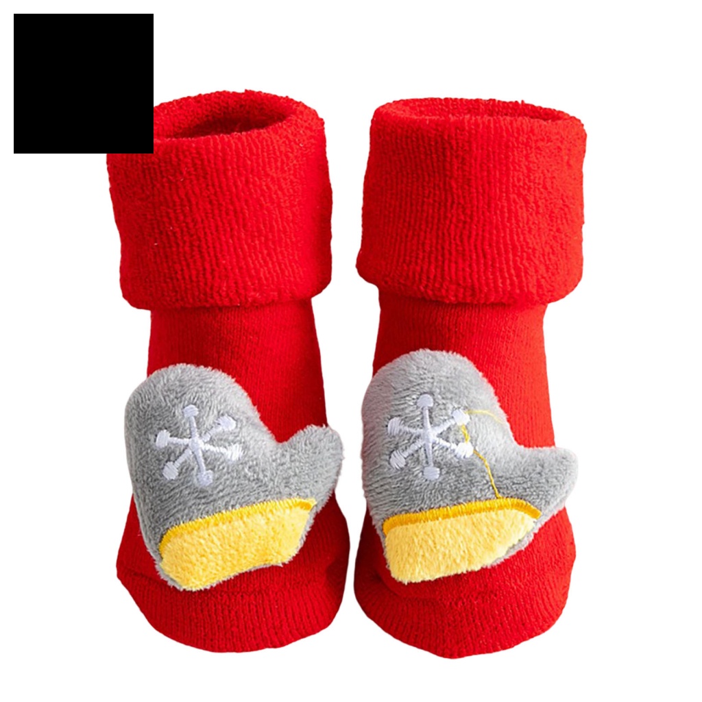 1 Đôi Tất Giữ Ấm In Hình Giáng Sinh 3D Cho Bé