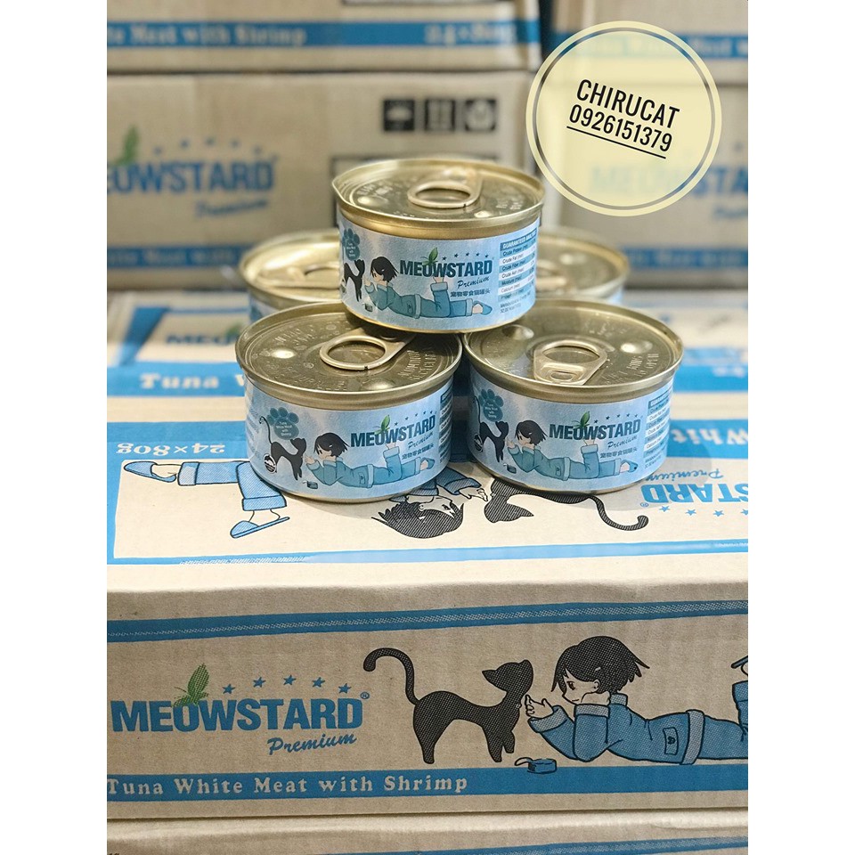 Pate Meowstard Thùng 24 Hộp 80gr,Mix Vị,Giá SIêu Rẻ SLL Cá Ngừ Xay,Súp Cá Ngừ.