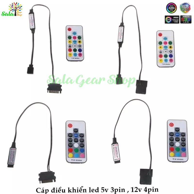 Bộ Hub và Remote điều khiển Led 5v ARGB và 12v RGB