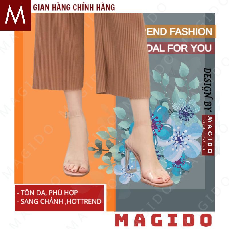 (ẢNH THẬT) sandal cao gót giày cao gót quai trong -đế cao 5 cm cực xinh, đi êm chân ,thoải mái hợp thời trang MAGIDO