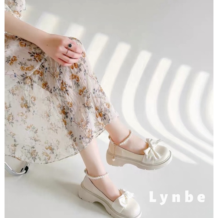 Giày nữ lolita quai ngọc thắt nơ siêu xinh