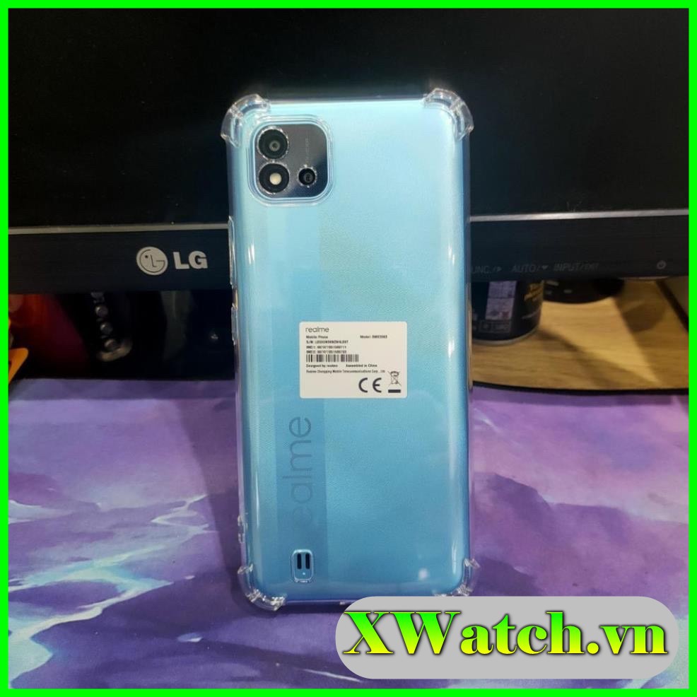 Ốp lưng chống va đập Realme C20 Realme 8 8 pro Realme Q3 Q3 pro Realme GT Neo bảo vệ 4 góc silicon trong suốt