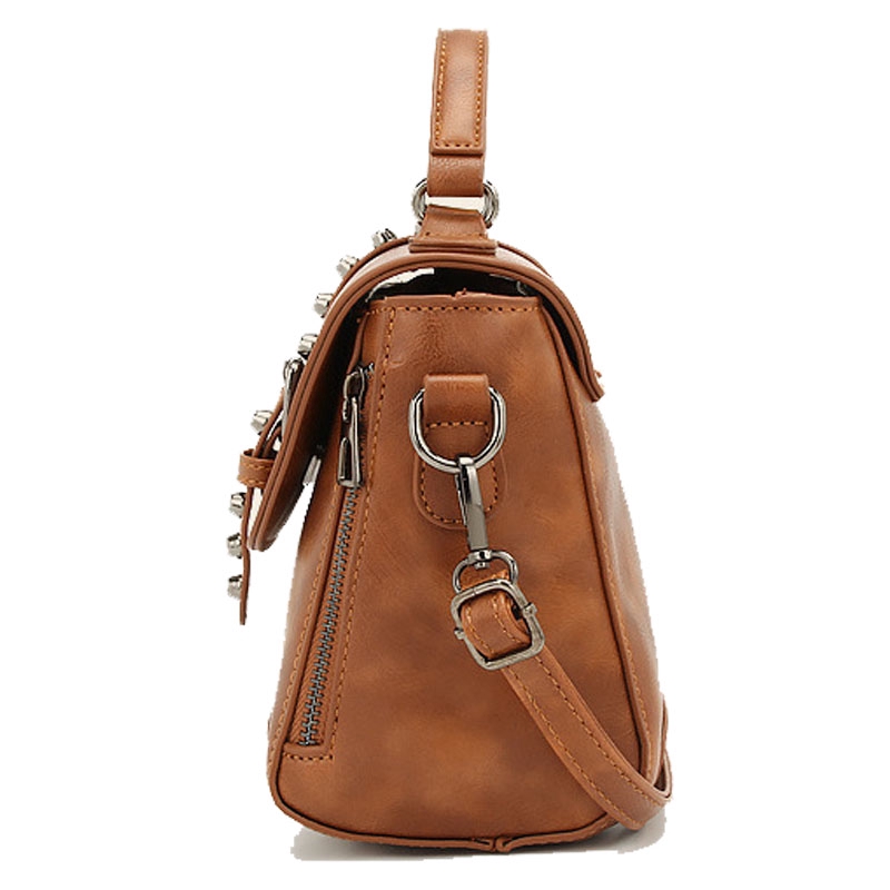 Túi Đeo Chéo Chuwanglin Làm Bằng Da Vintage Dành Cho Nữ