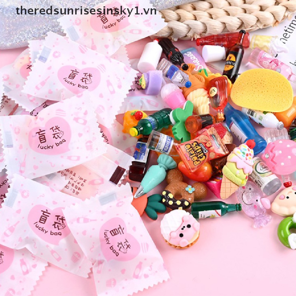 HFTOY  Set 10 mô hình thức ăn mini không độc hại dùng trang trí/ làm đồ chơi giảm căng thẳng