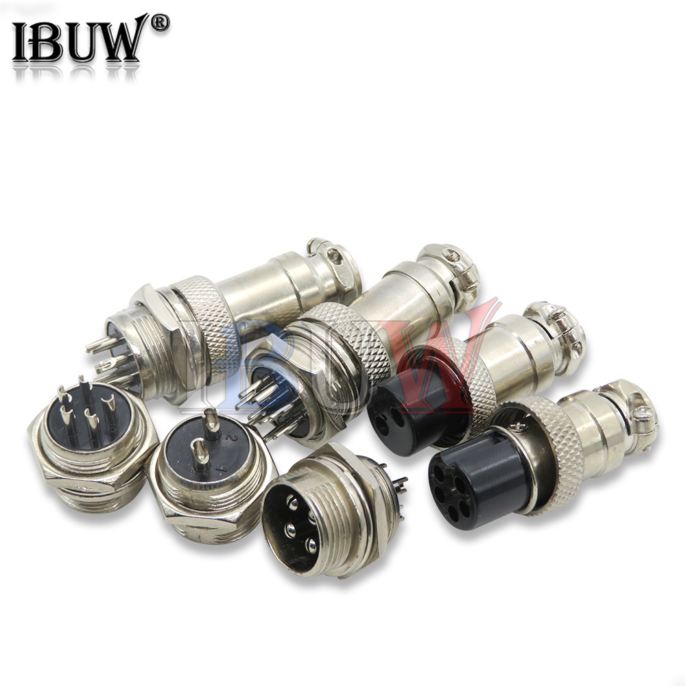 1 Bộ Phích Cắm Nối Hàn Kim Loại GX16 16mm 2PIN 3PIN 4PIN 5PIN 6PIN 2P 3P 4P 5P 6P 7P 8P 9P